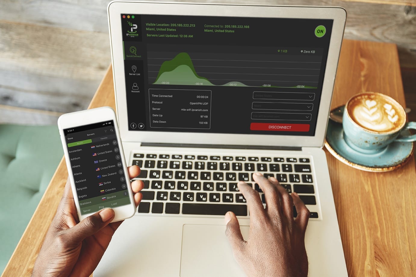 silverbackvpn app on laptop and mobile devices