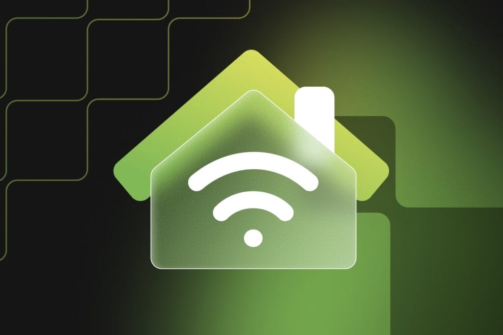 Home icon with wi-fi symbol