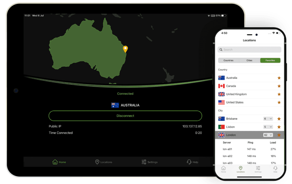 silverbackvpn app on iOS devices