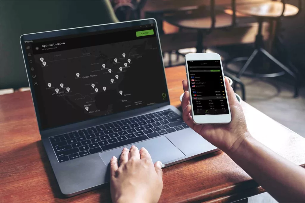 silverbackvpn VPN app on laptop and phone