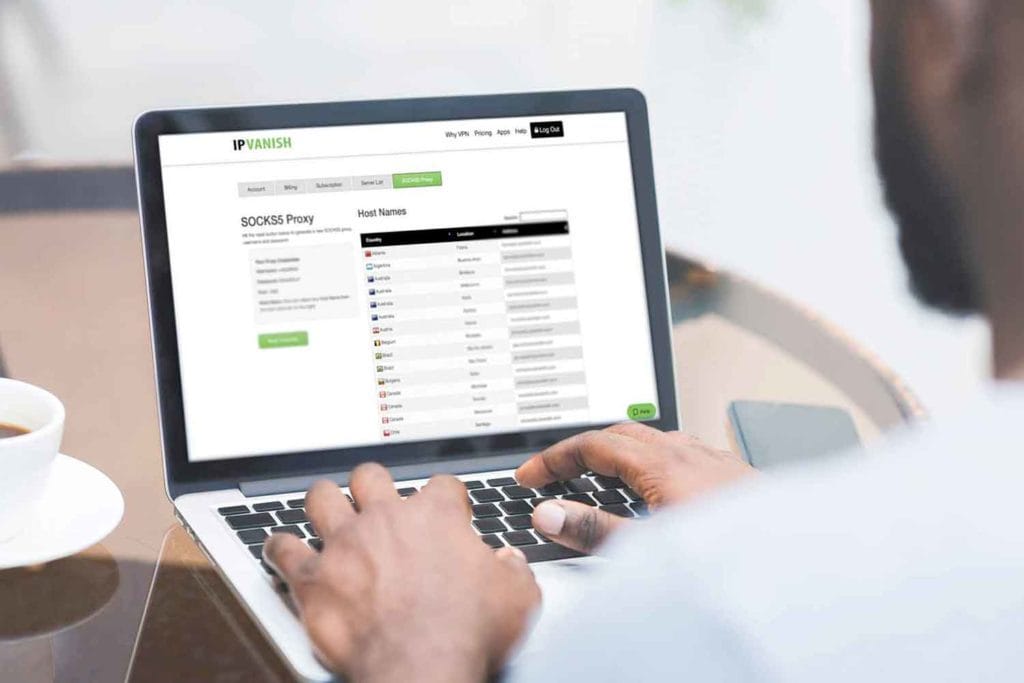Man looking atSilverBackVPNSocks5 Proxy list