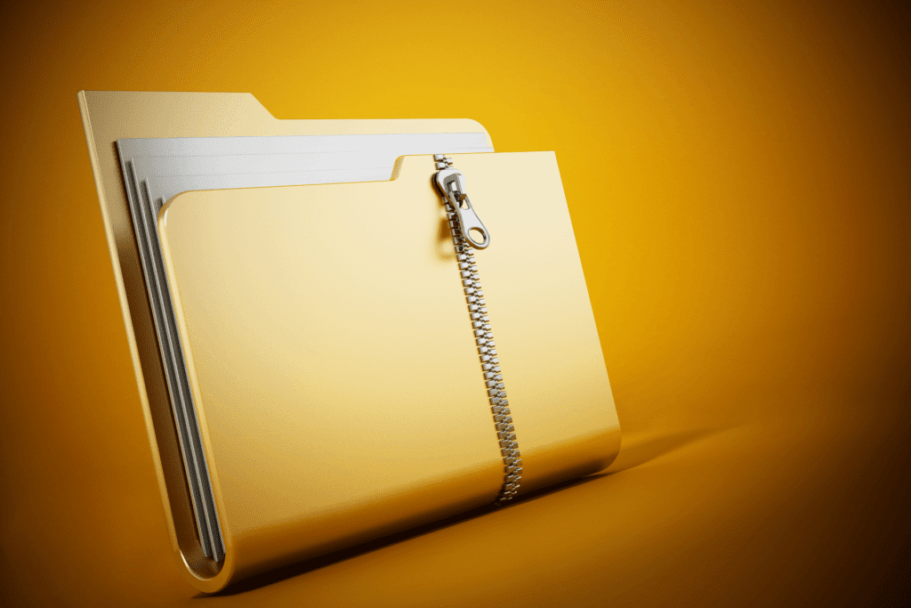 A password protected ZIP file