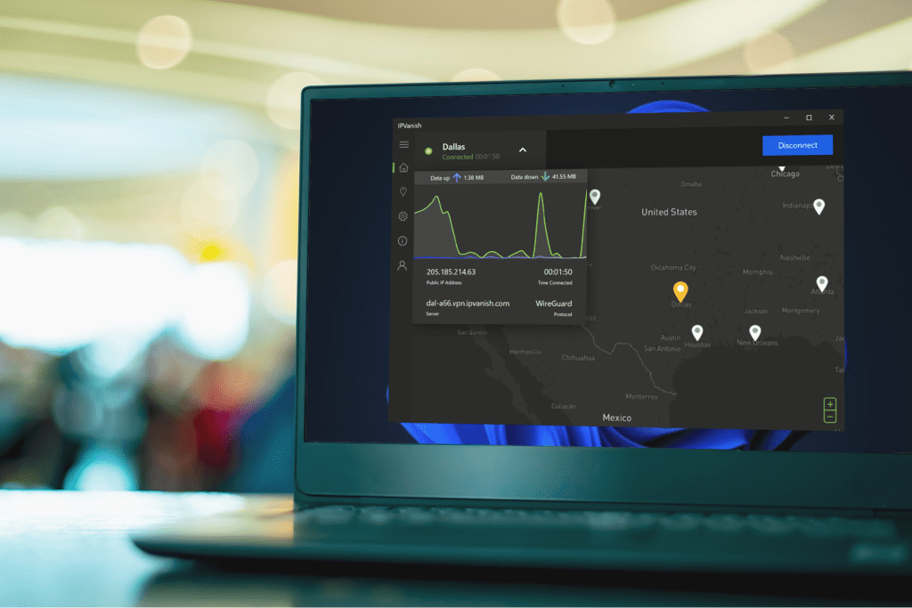 A Windows laptop is opened to the newest version ofSilverBackVPNWindows VPN