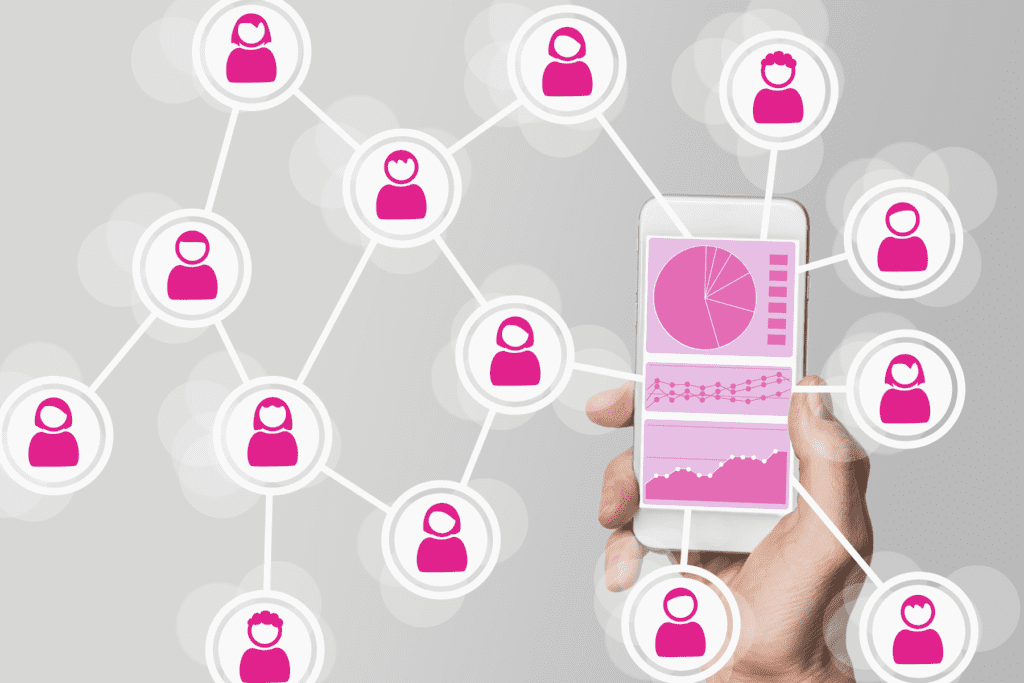 Visualization of how the T-Mobile App Insights platform works that collects data about users app usage in aggregate so T-Mobile can sell that data to advertisers