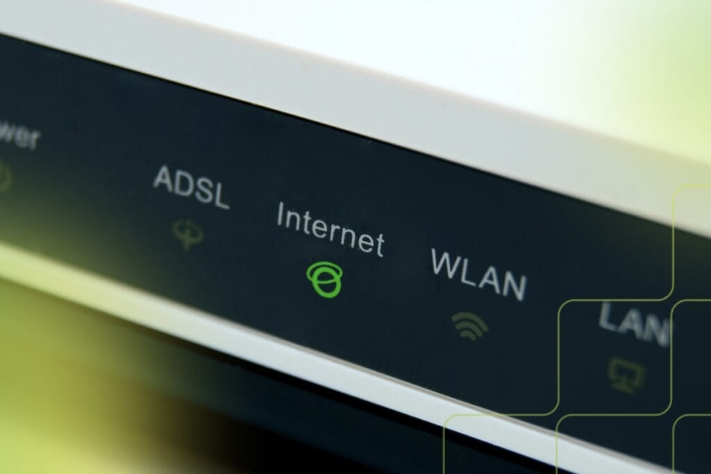 close up image of a router display