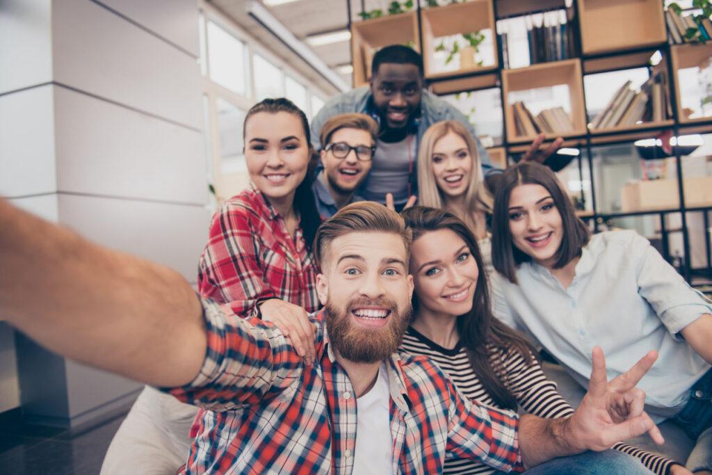 bereal group selfie