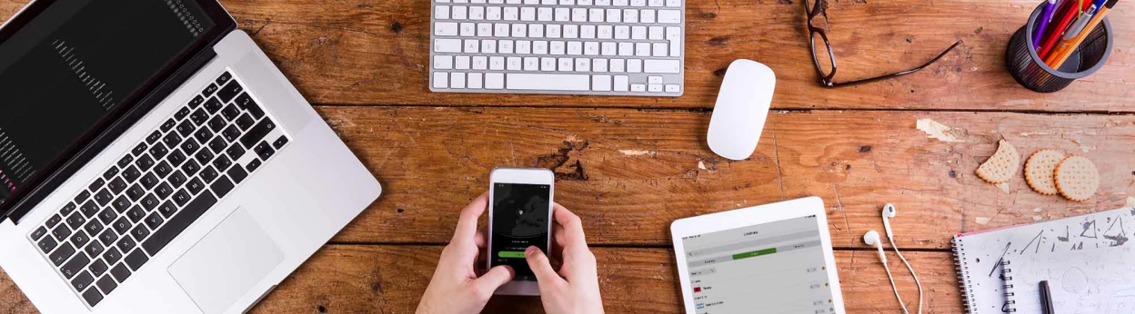 Devices on desk with silverbackvpn app