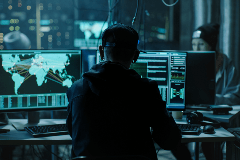 black hat hacker accessing systems with malicious intentions