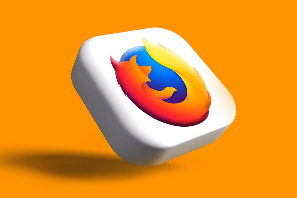 Decorative image for the best free Firefox VPN that shows the Firefox icon on a digital illustration of a button.