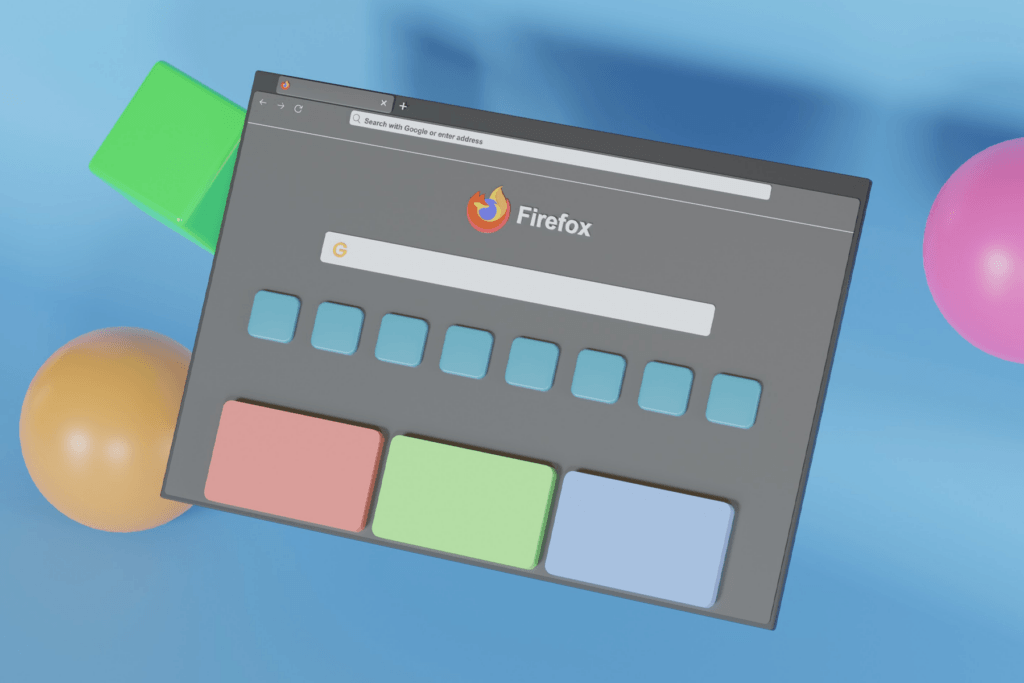 A visualization of the Firefox browser interface, decorative for the post Is Firefox safe