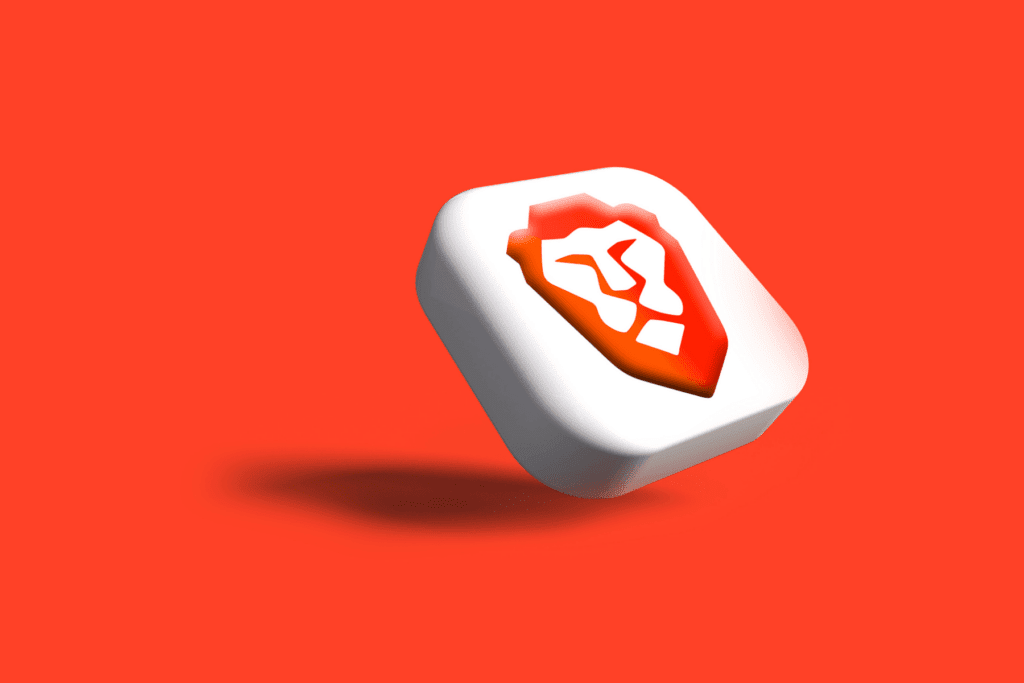 3D render of is Brave browser safe logo