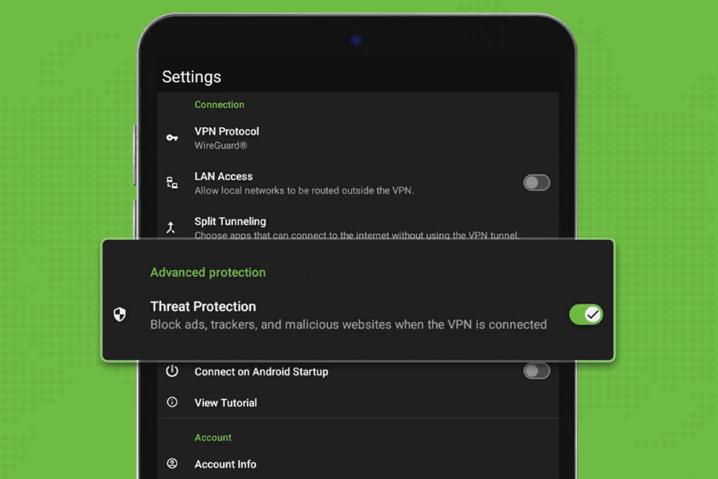 A closer look at Threat Protection by SilverBackVPN  on Android mobile