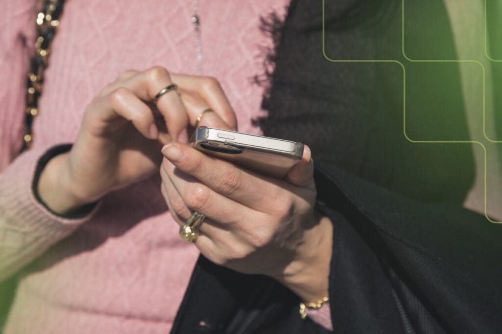 person using mobile phone