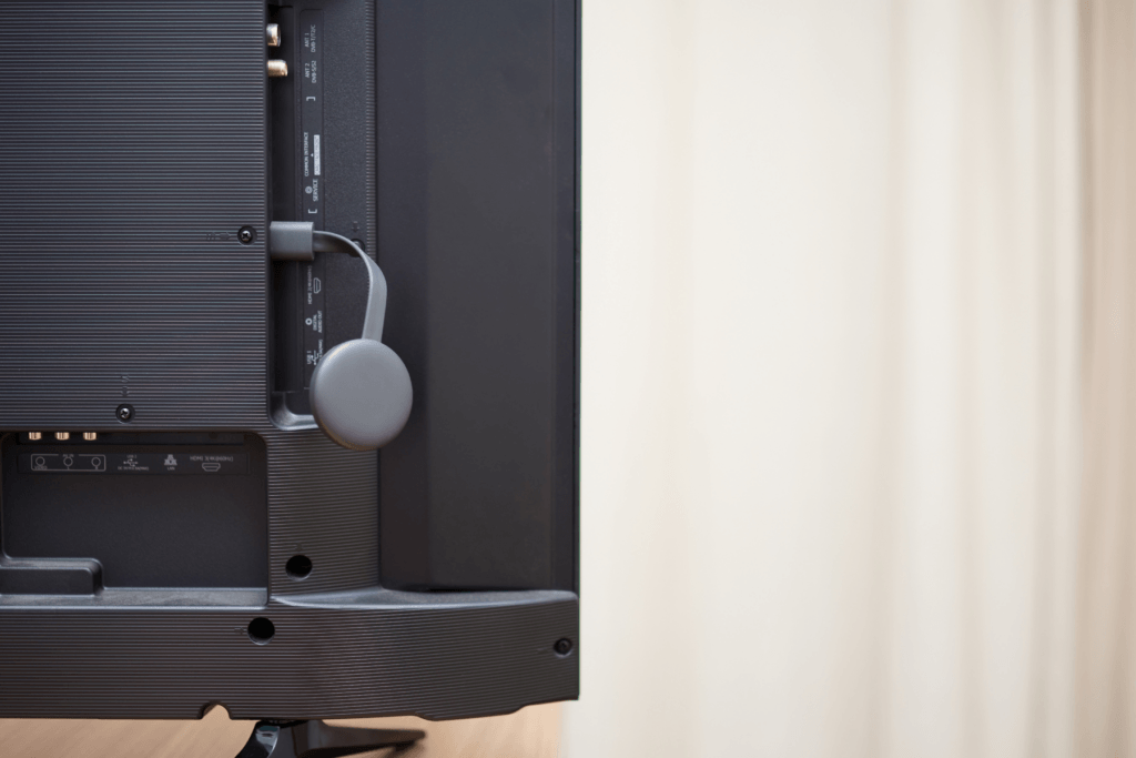 Device plugged into TV that has Chromecast features