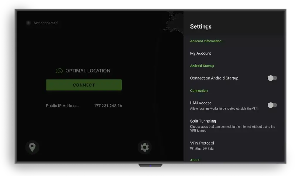 silverbackvpn app on Nokia Streaming Box
