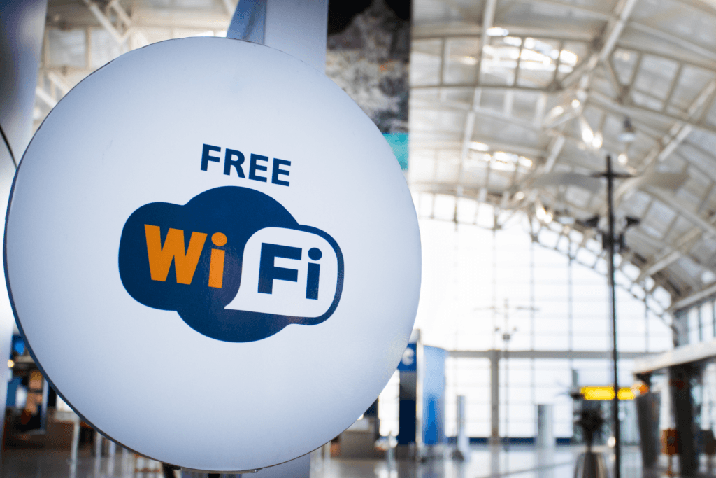 free airport wifi sign