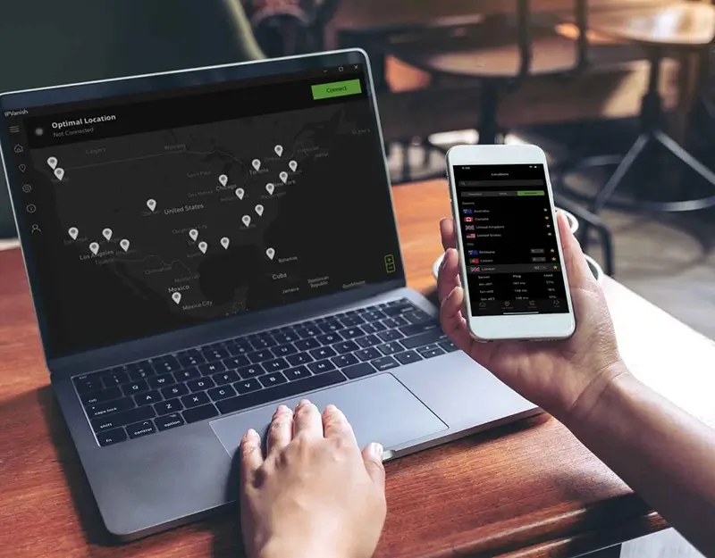 silverbackvpn app on laptop and mobile device