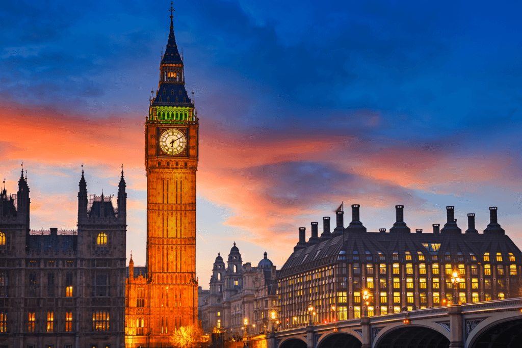Big Ben in a show of London UK IP Address