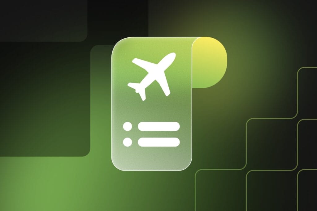 icon of a ticket for travel