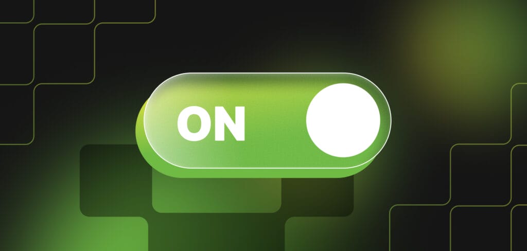 switch toggled on