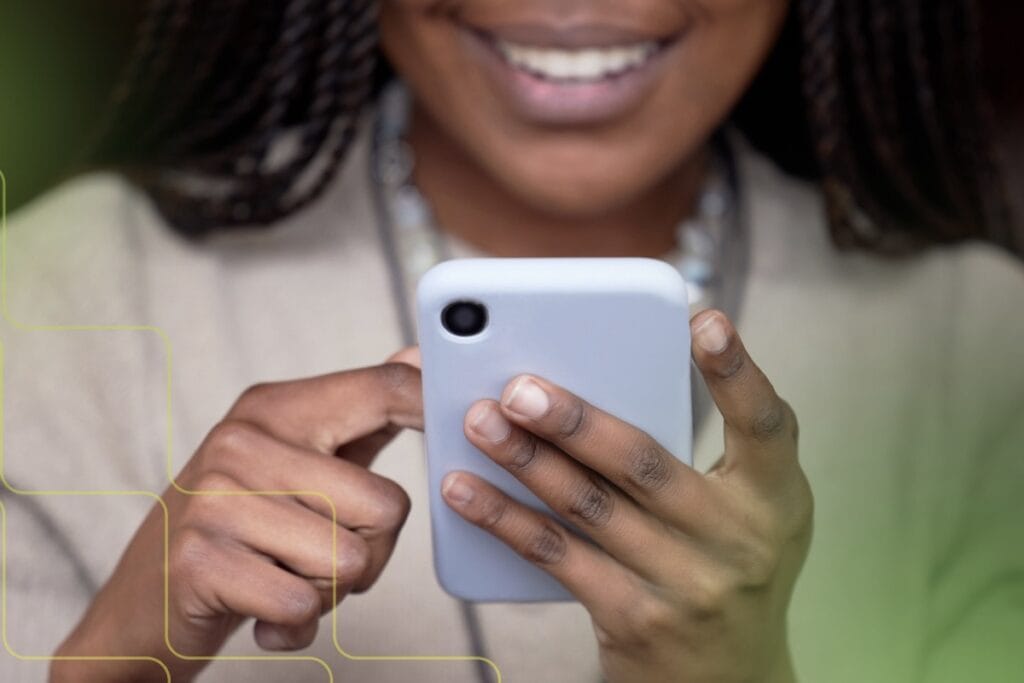 Woman using her phone