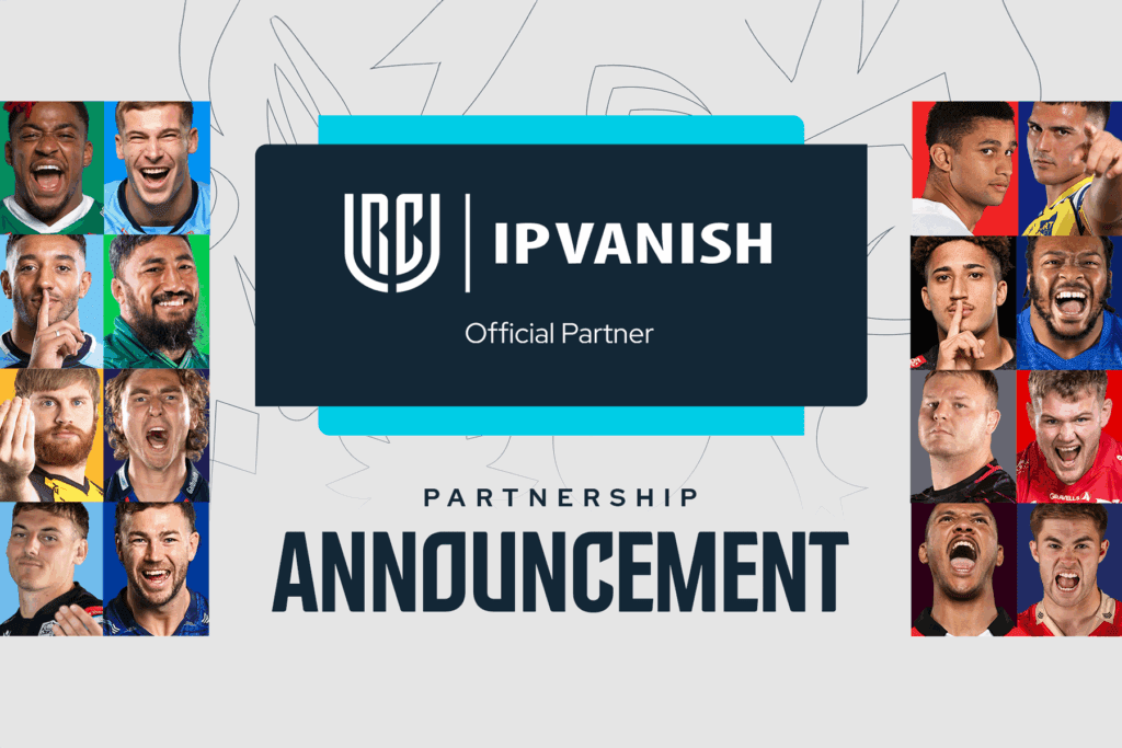 silverbackvpn x URC Partnership Announcement graphic for decor featuring smiling faces of the players