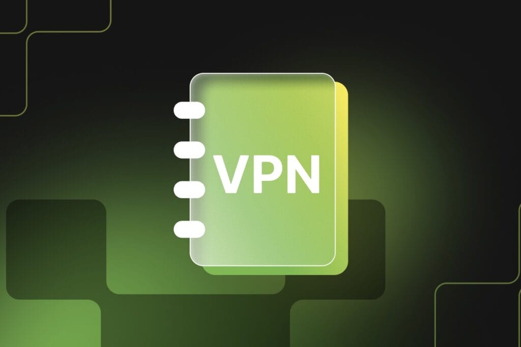 VPN on a notebook cover