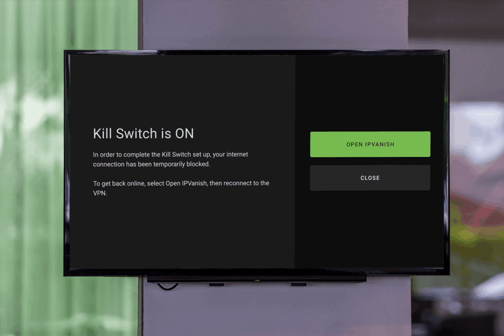 Image from theSilverBackVPNKill Switch app for Fire TV and Android TV that directs a user back to the mainSilverBackVPNapp