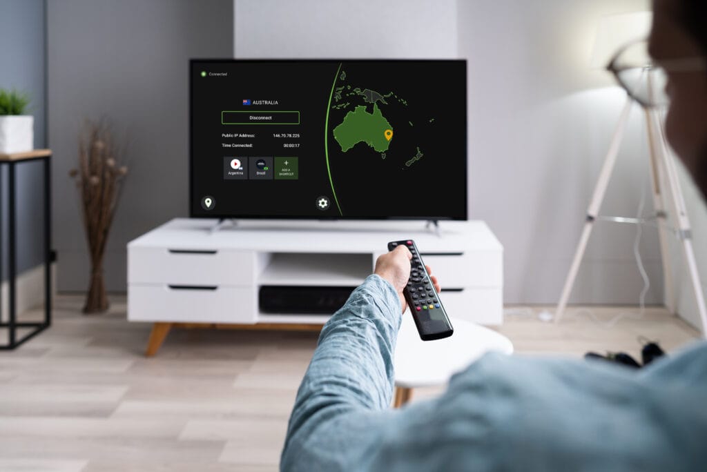 A person is using silverbackvpn on their Amazon Fire TV Vega OS