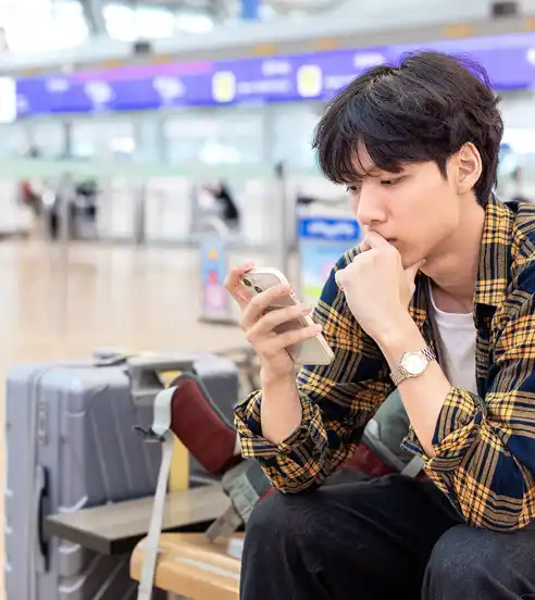 Man in airport