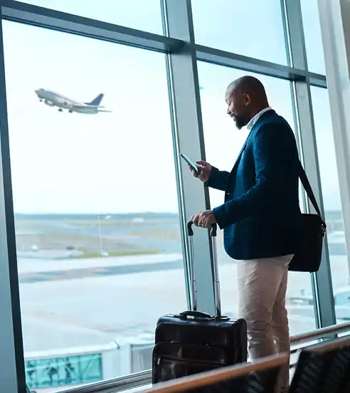 Man traveling