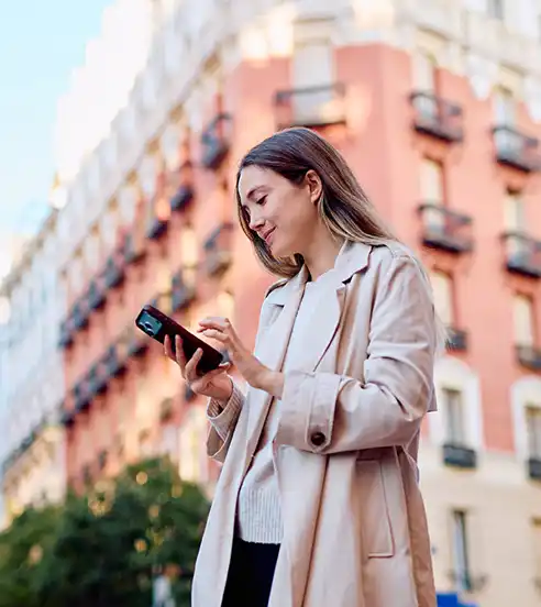Woman looking at phone