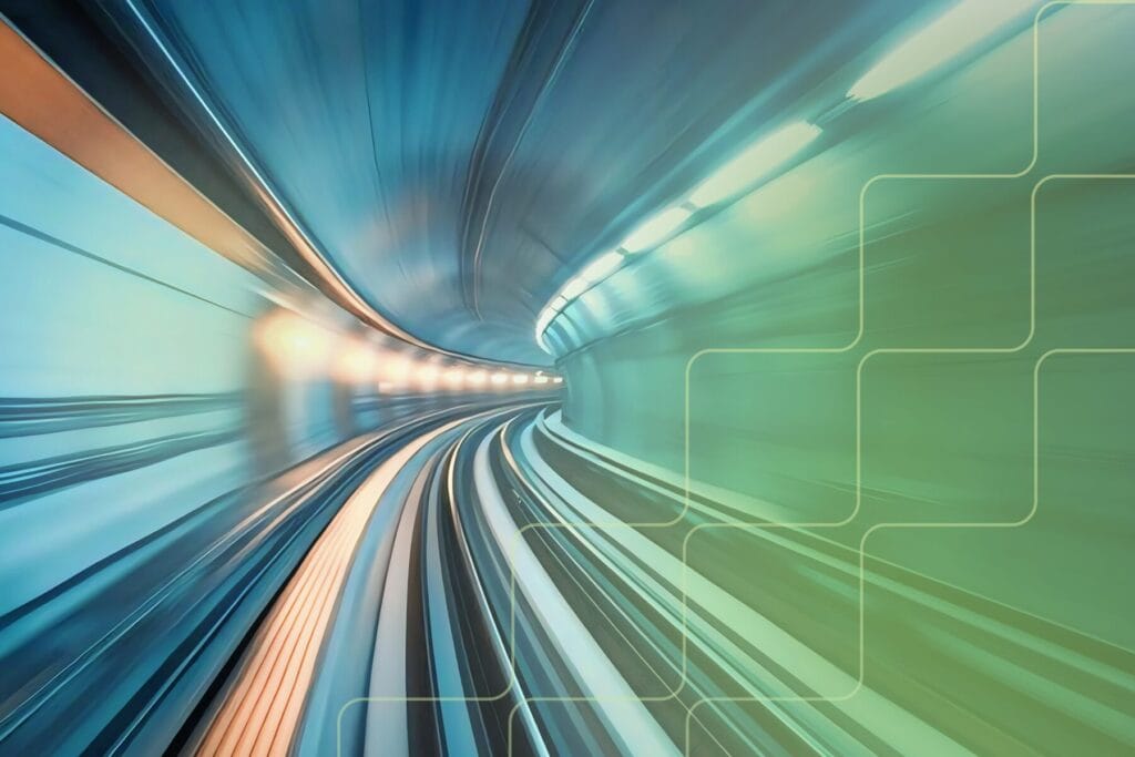 Decorative image of a high-speed tunnel for OpenVPN DCO protocol enhancement
